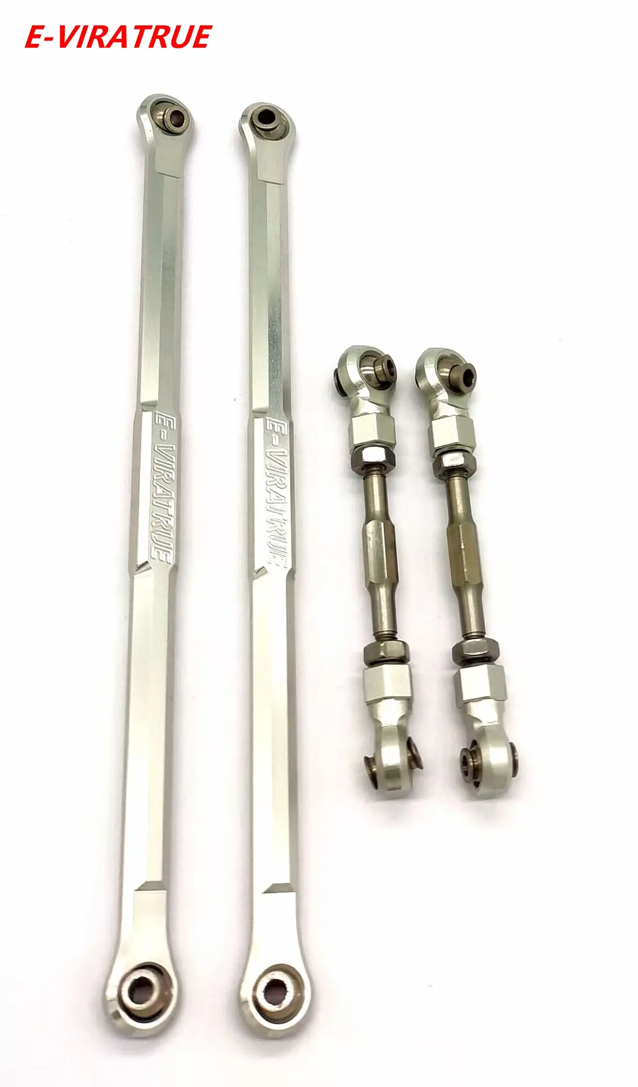 

E-VIRATRUE 7075 Aluminum Front Upper Link Rod&Rear Link Rod For Losi Hammer Rey U4 1/10 4pcs