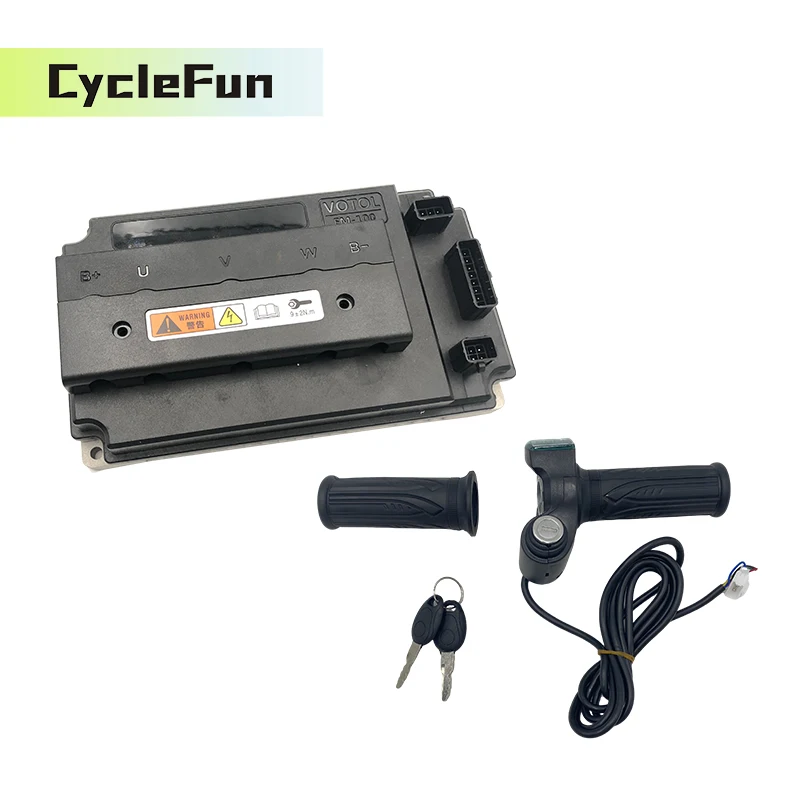 

VOTOL EM100 Controller 120A 2KW 3KW Peak BLDC Motherboard With Twist Throttle For Electric Scooter