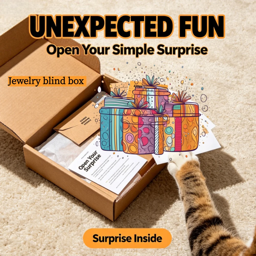 

Vintage Fashion Jewelry Blind Box Random Retro Rings Necklaces Drop Earrings Daily Outfit Matching Surprise Accessory Pack