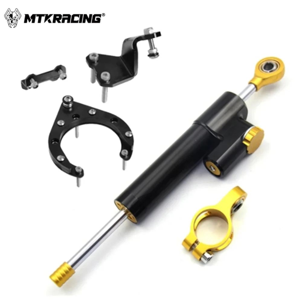 MTKRACING For YAMAHA MT-07 2021-2024 Motorcycles Adjustable Steering Stabilizer Damper Bracket Mount Support Kit