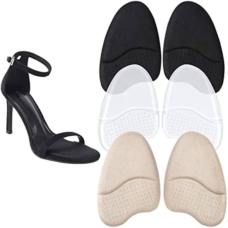 Silicone Gel Forefoot Pad Inserts Cushion Pads for Women High Heels Shoes Anti Slip Foot Pain Relief Pads Sandals Shoe Insoles