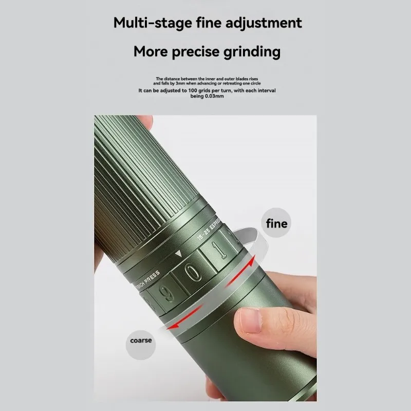 

Hot Sale-Manual Coffee Grinder-Hand Crank Bean Mill Featuring Seven-Core Grinding Plate Ideal For Espresso And Single-Serve Mach