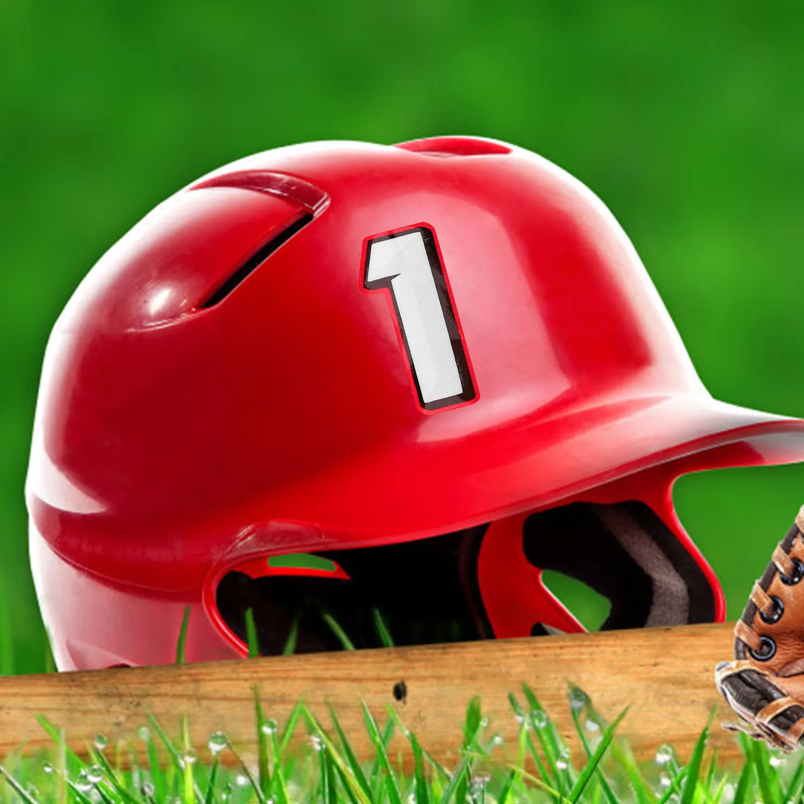 10Pcs Number Stickers Football Baseball Sports Decals Multiuse for Hockey Soccer Softball Baseball Hat Stickers