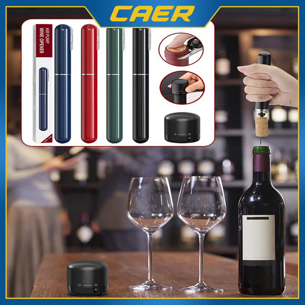 Air Pump Wine Bottle Opener, Portable Stainless Steel Corkscrew, Easy to Use, Wine Opener for Home Party & Kitchen