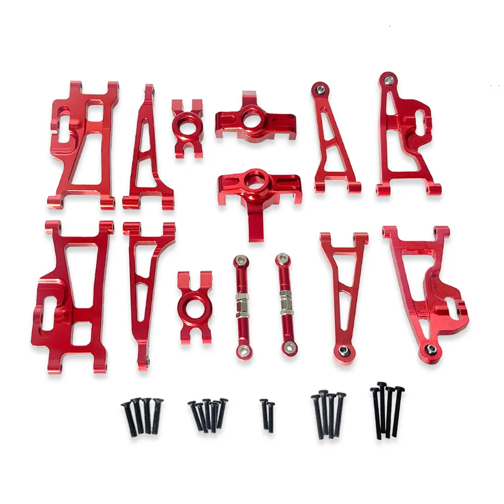 For MJX Hyper Go 1/14 14209 14210 H14BM Front Suspension Arms Steering Block Steering Linkage  Rear Hubs RC Car Parts