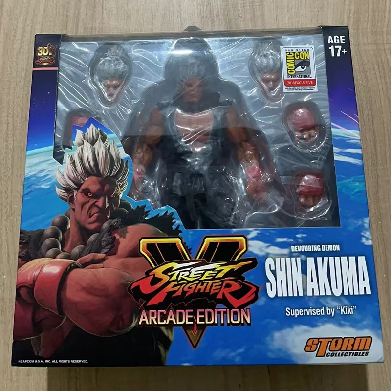 ألعاب العاصفة الأصلية 1/12 شين أكوما ستريت فايتر شعر أبيض SDCC نسخة محدودة مجموعة كاملة 6 "لعبة شخصيات الحركة #5