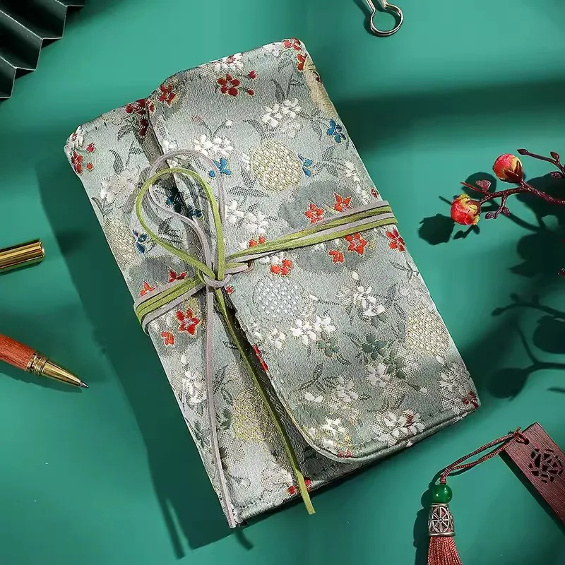 Linda capa de pano caderno meninas retro estilo chinês meninas folhas soltas diário portátil scrapbook fichário bloco de notas presente