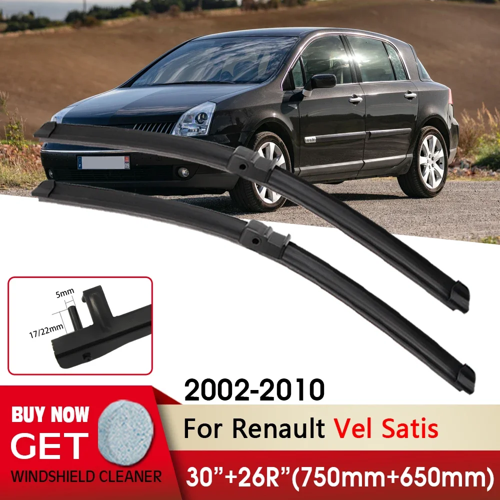

Car Wiper Front Wiper Blade 30"+26R" For Renault Vel Satis 2002-2010 Fit Side Pin Arm Windscreen Wipers Auto Accessories