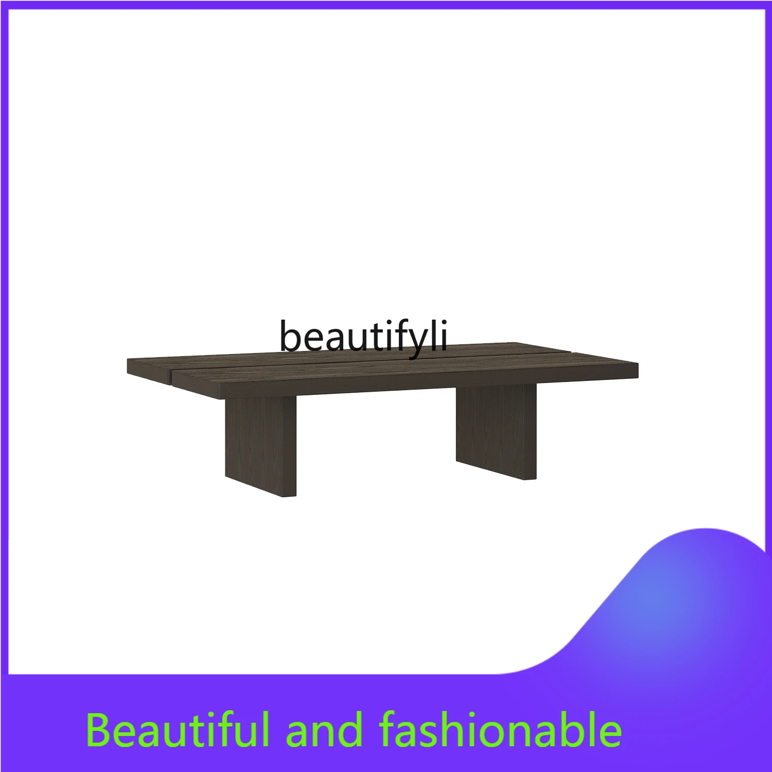 

Retro Distressed Solid Wood Tea Table Designer Log Tea Table Japanese Style Silent Wind Black Tea Table furniture living room