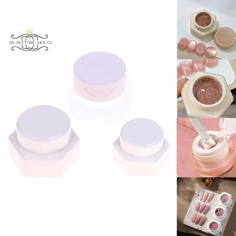 2/3/5 グラム六角ネイルパッティングジェルジャーフリップカバーマニキュアホルダーケース包装箱マニキュアオーガナイザー化粧品容器