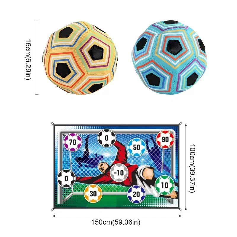 150cm 축구 게임 매트 세트 멀티플레이어 슈팅 장난감 인터랙티브 축구 게임 어린이 축구 훈련 실내외 소년 선물