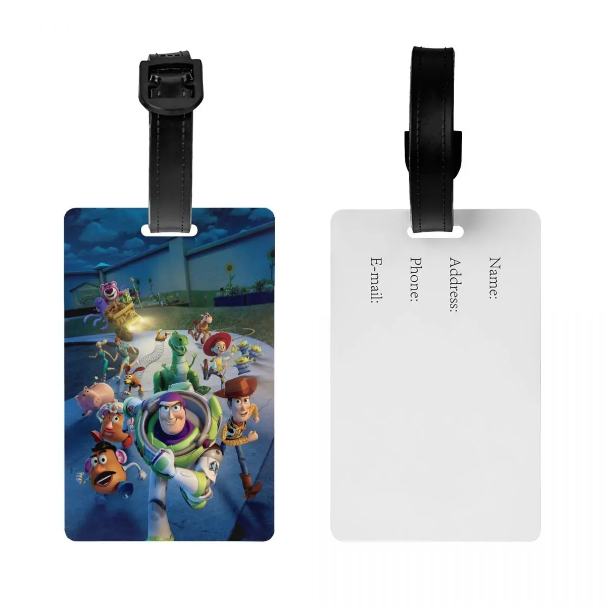 Custom Cartoon Toy Story Luggage Tags for Suitcases Cute Baggage Tags Privacy Cover ID Label