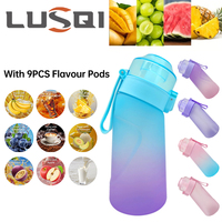 LUSOI 500ML Flavored Water Bottle With 9 Flavor Pods With Straw Suitable For Outdoor Sports For Thanksgiving/Christmas Gifts