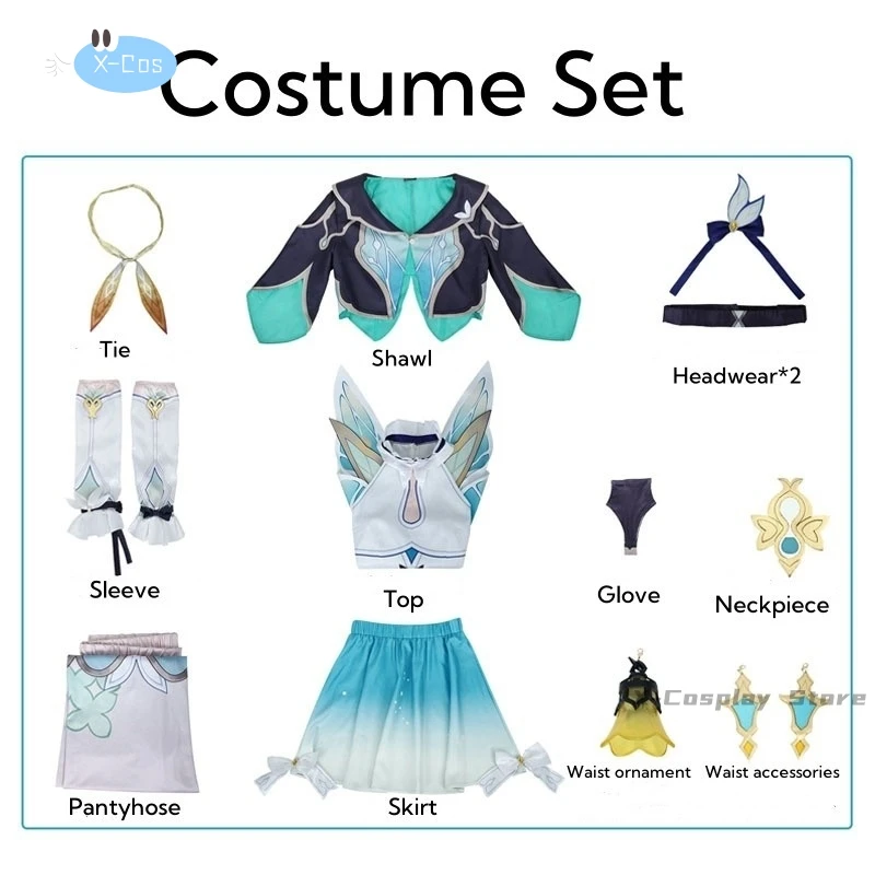 ชุดยูนิฟอร์มชุดคอสเพลย์ผู้หญิงหิ่งห้อยราวรูปดาวจาก honkai ชุดทั้งชุดชุดยูนิฟอร์มชุดคอสเพลย์หิ่งห้อยเครื่องประดับชุดวิกผม