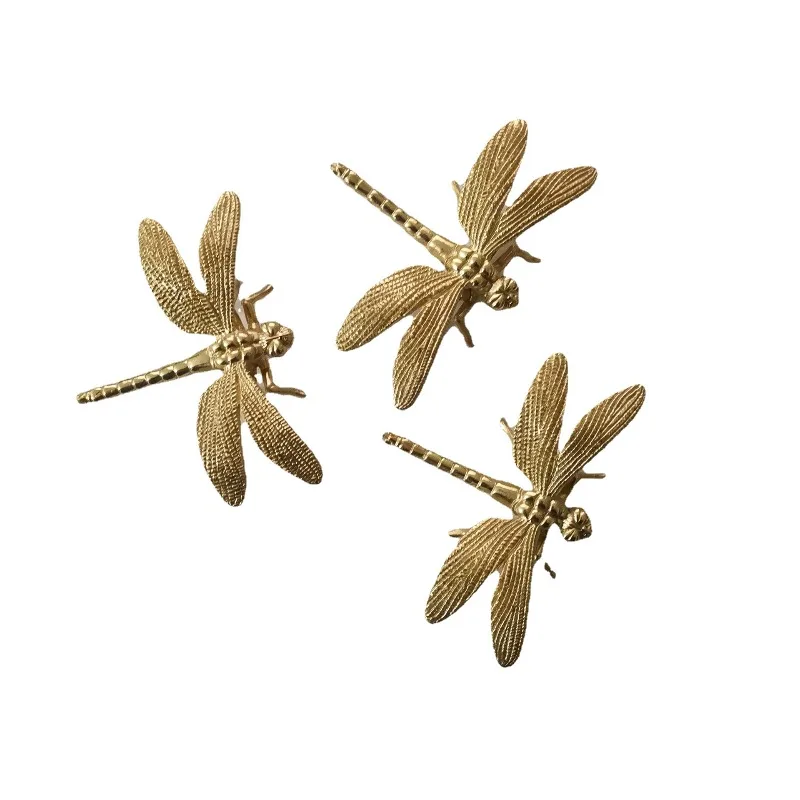Brass dragonfly chest of drawers door handle