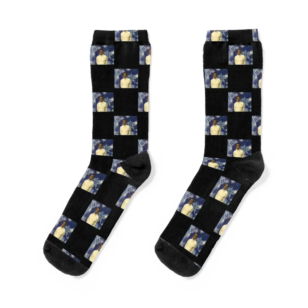 

Johnny Mathis singing Winter Wonderland Socks christmas gifts aesthetic Mens Socks Women's