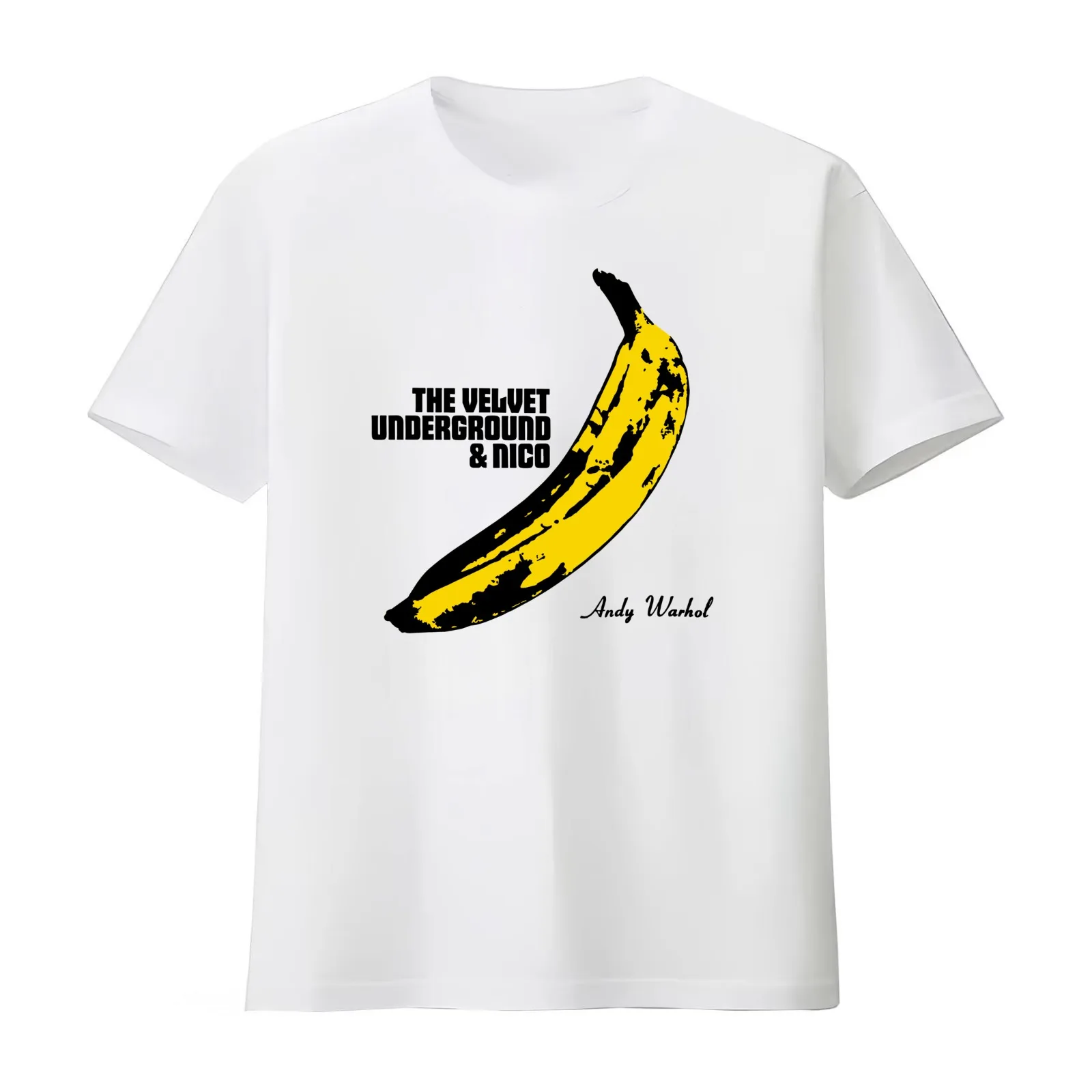 The Velvet Underground & Nico LARGE Print T-Shirt Summer Casual Cotton Tee Oversized Streetwear Tops Vintage Graphic Print