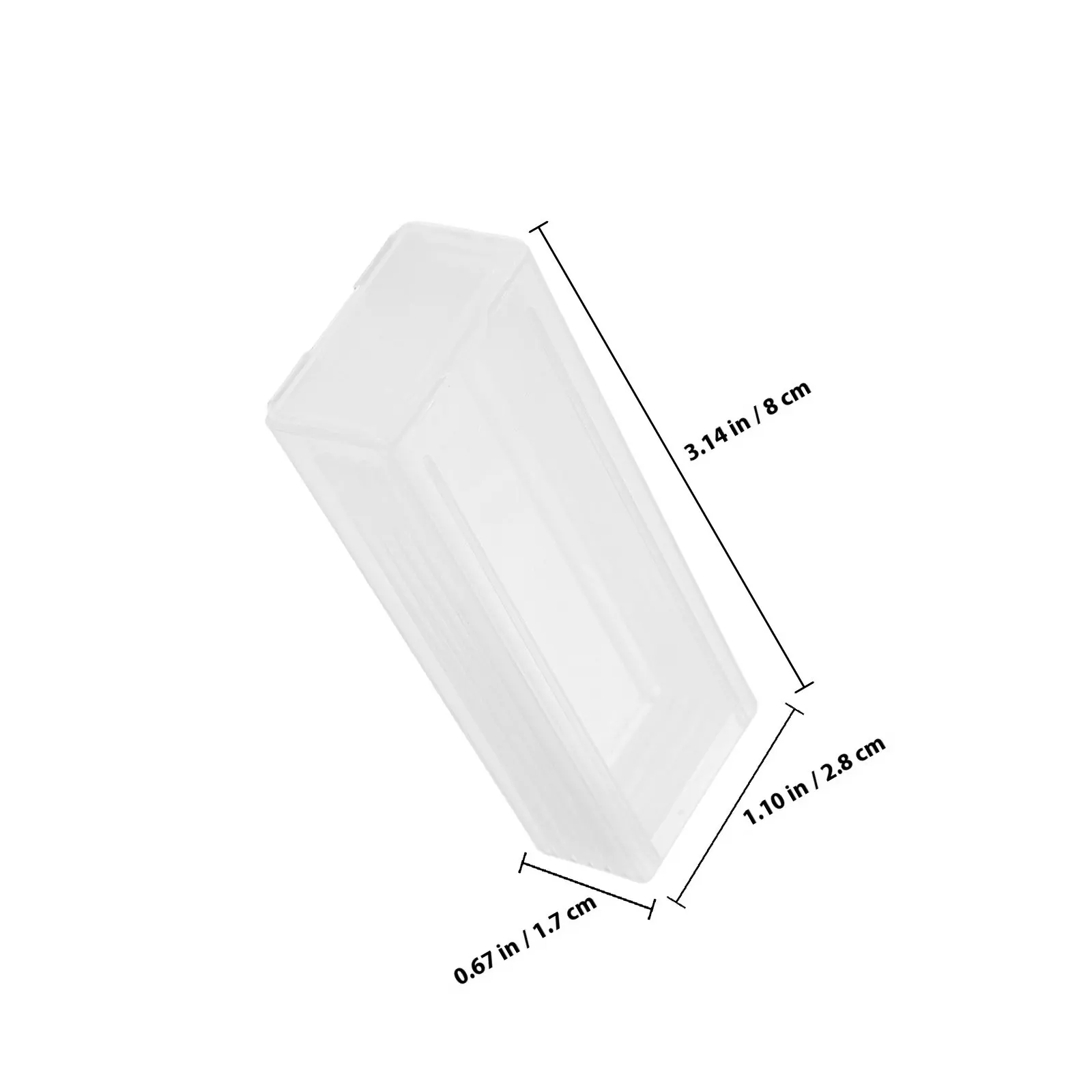 10Pcs Clear Plastic Rectangle Microscope Ample Capacity Slide Storage Organizer for Hospital Lab Pathology Staining