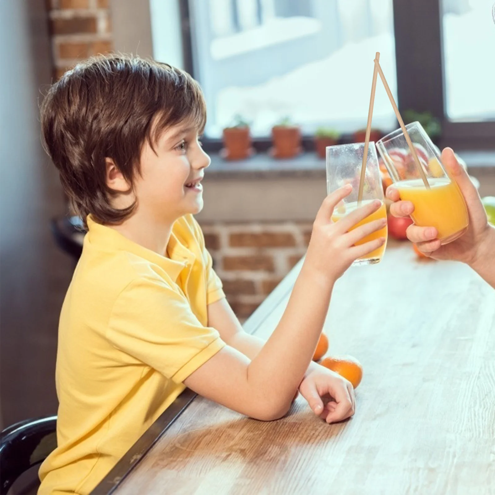 

100Pcs Natural Wheat Straw Straws Food-Grade Disposable Drinking Straws for Festival Party Use Mild Safe Environmental