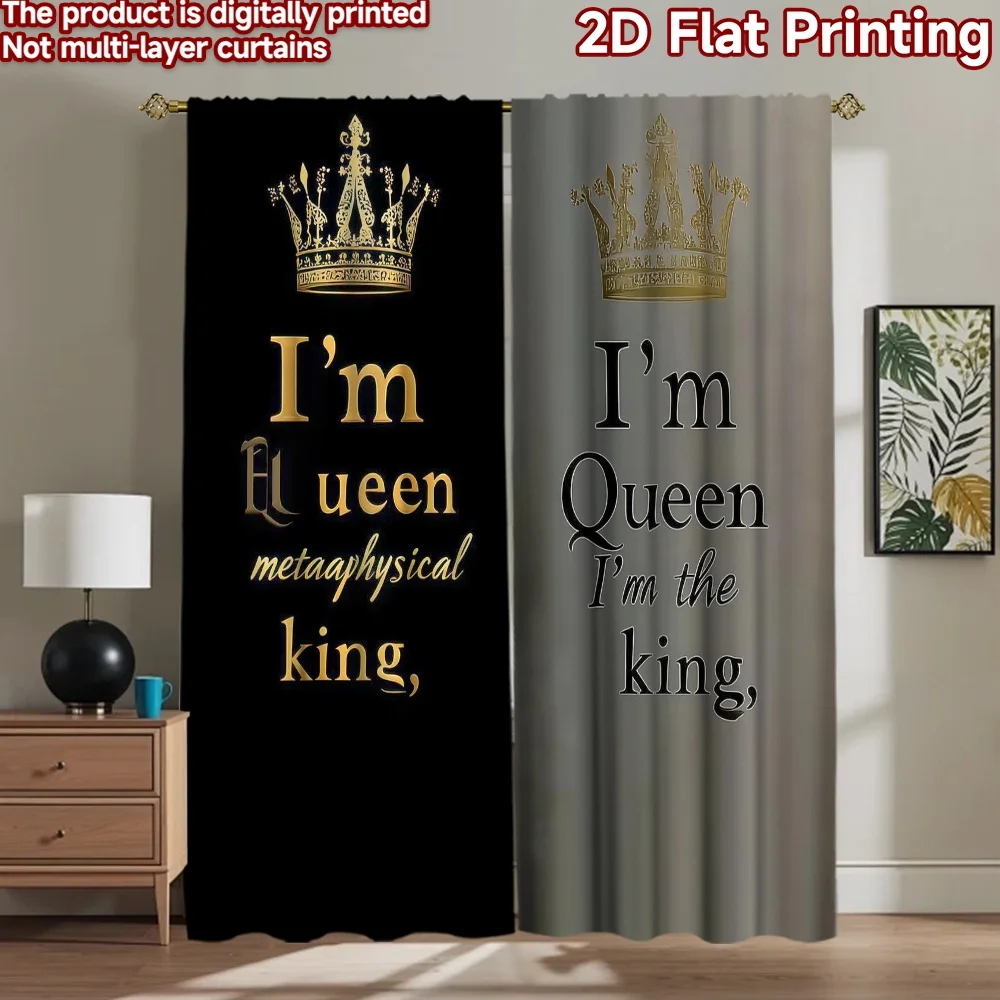 

1pc 2D flat Photography Backdrop Popular Tapestry Crown and Royalty Words 100% Polyester Party Decorations Use for Holiday home