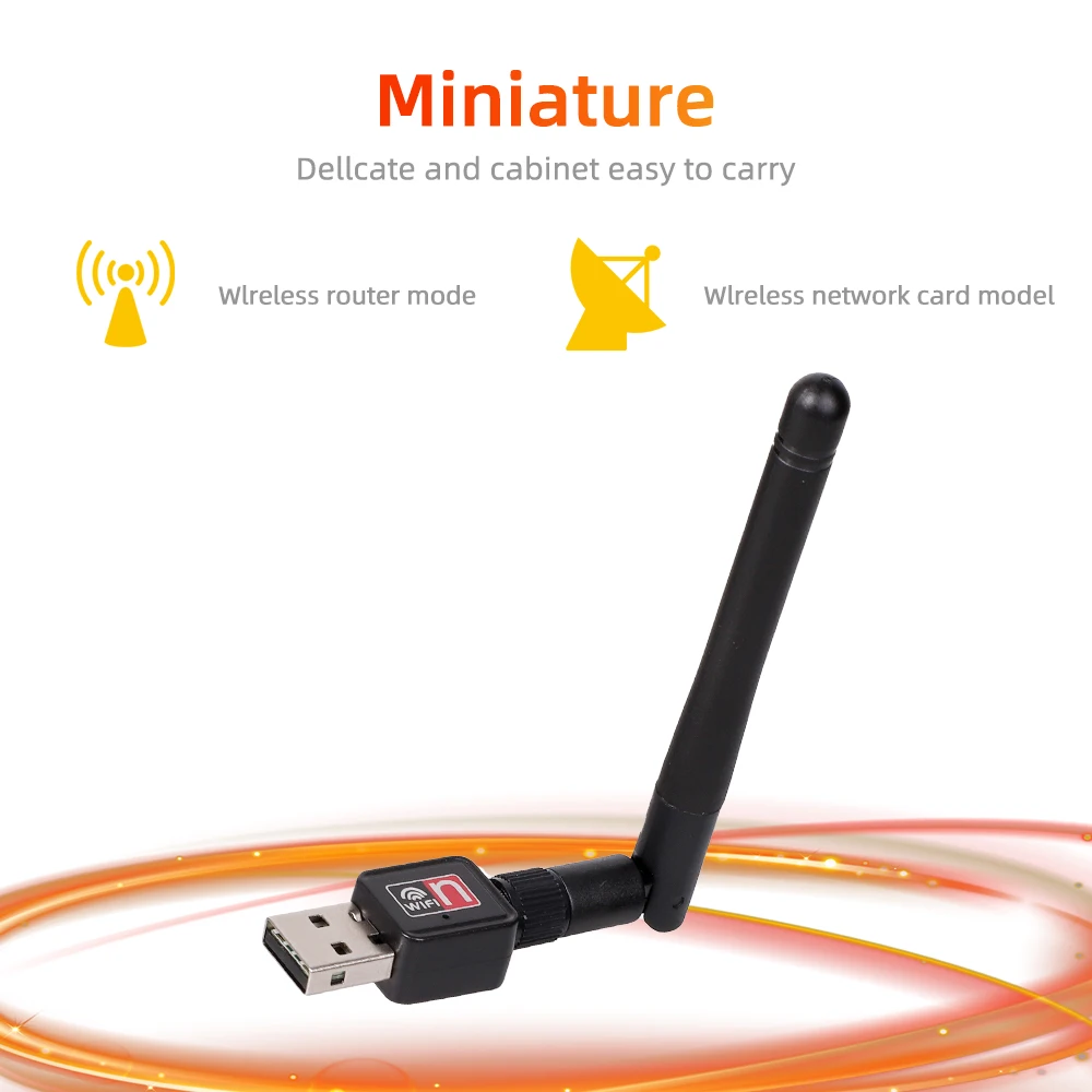 ミニUSB wifiアダプター,ネットワークカード150mbps 2dBi wifiアダプター,pc,ドングル,wifiアンテナ,2.4g,usbイーサネットレシーバー