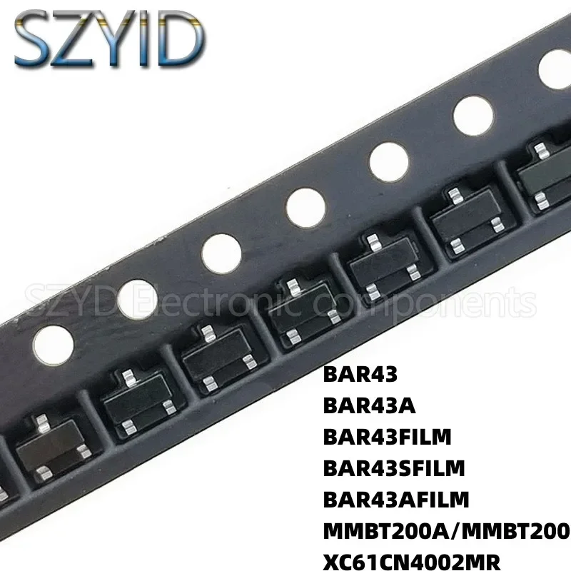 100PCS SOT23 BAR43  BAR43FILM BAR43SFILM BAR43AFILM MMBT200A/MMBT200 XC61CN4002MR