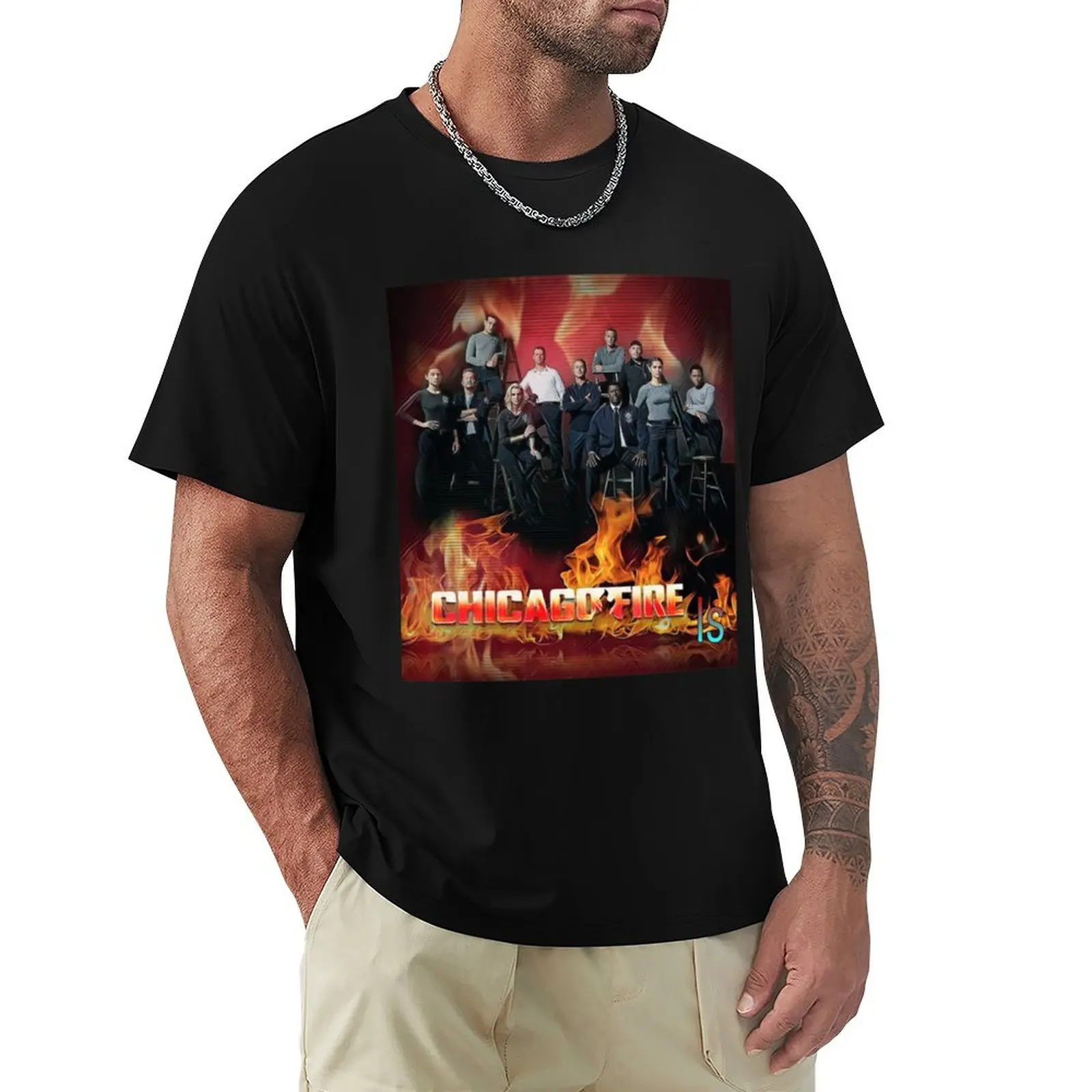 

Chicago fire Essential T T-Shirt Novelty Graphic Tee Shirt