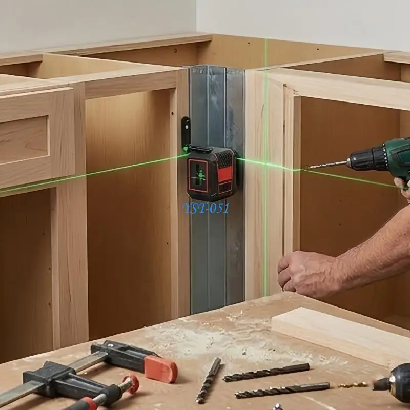 

E15A Small Auto Leveling Level 2 Line Green for Tile Work And Wall Mounting
