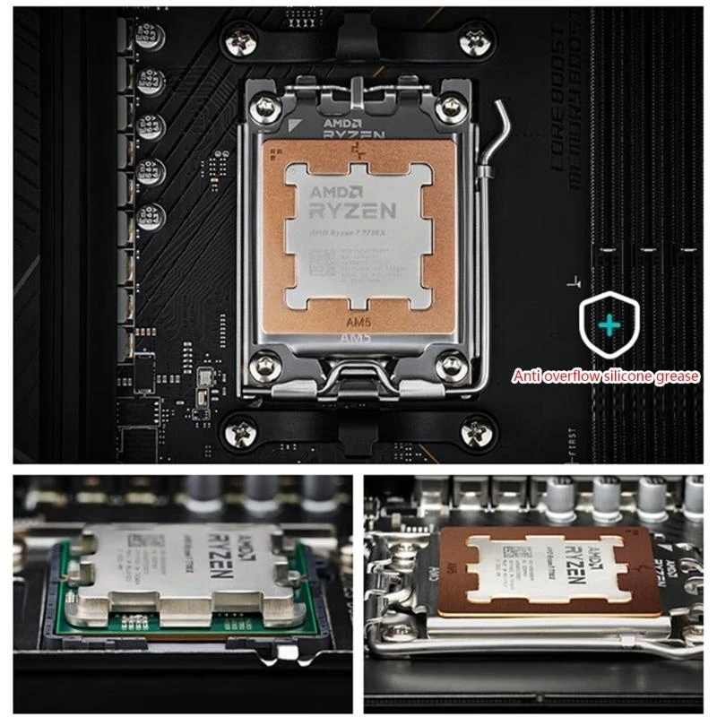 AM5 CPU إطار إطار إطار CPU CPU تصحيح تثبيت الإبزيم ل 7950X ، 7900X ، 7700X ، 7600X وحدة المعالجة المركزية