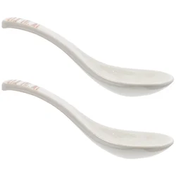 Ceramic Tableware Soup Spoon Dumpling Spoons Asian Tablespoon Japanese-style Kitchen Small Ramen