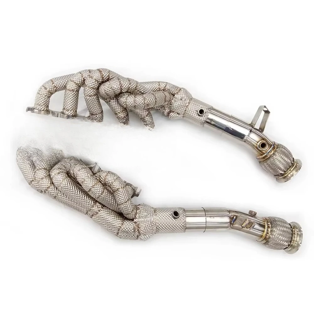 Sonicdiy SS304 Racing Exhaust Manifold Header for Audi R8 V8 V10 4.2L 5.2L 2010-2025 Tuning Part Fitment
