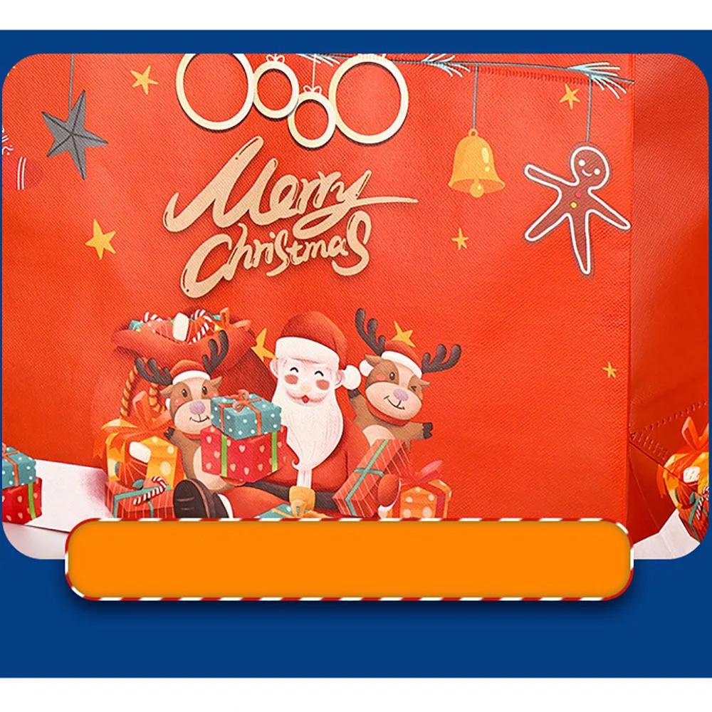 Snowman Gift Holder Waterproof Christmas Gift Bag Christmas Packaging Bag Festive Non-Woven Tote Bag For New Year Celebration
