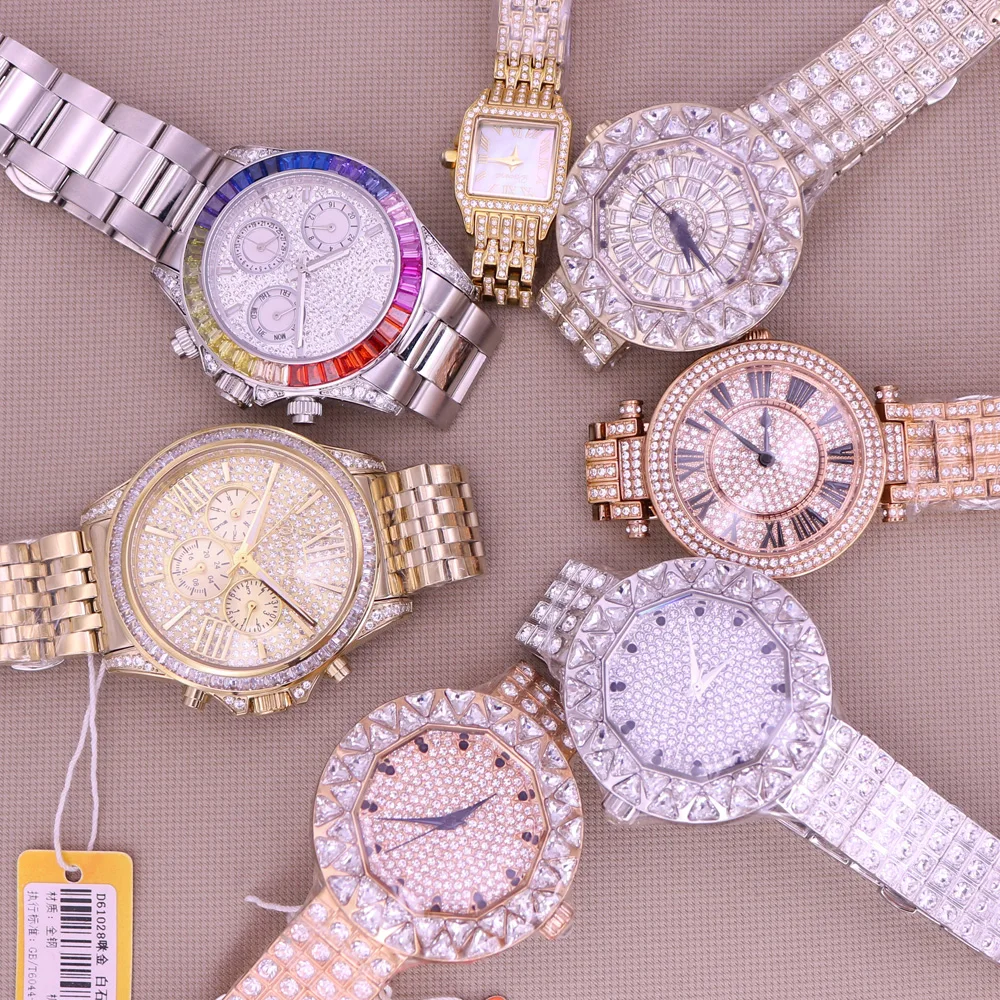 Full Crystal Luxury Davena Lady Women's Watch Elegant Rhinestone Fashion Hours Dress Bracelet Panther Girl's Party Gift Box