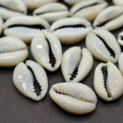 100Pcs Pendant Necklace Shell Cowry with Gap DIY Bracelet Necklace Anklet Ornament Jewelry Making