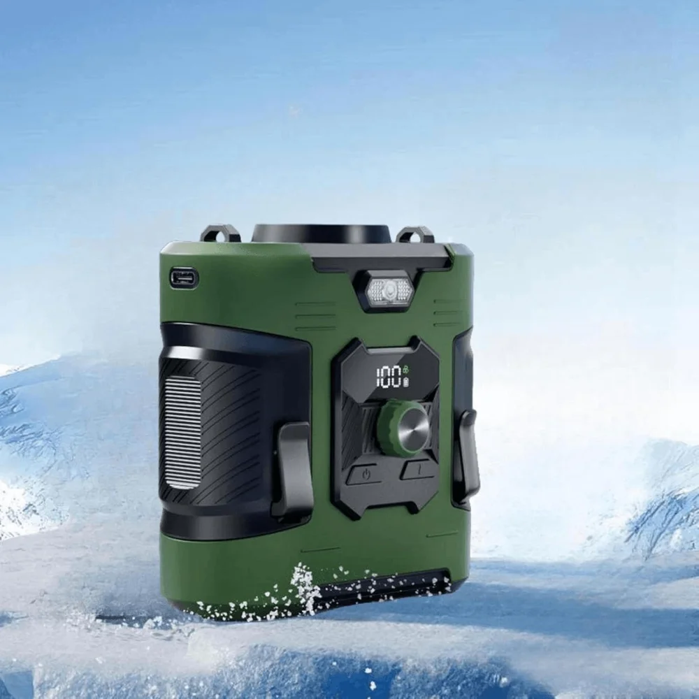 

Портативный поясной вентилятор 8000 мАч, подвесные вентиляторы на шею, ультра-сильный ветер со светодиодной подсветкой Power Bank для занятий спортом, курьером, работы на открытом воздухе