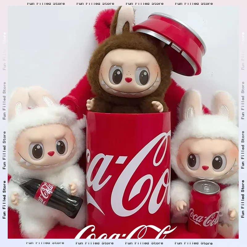 Genuine The Monsters Labubu Coca Cola Series Macaron 3.0 Vinyl Face Doll Action Figure Keychain Pendant Table Decoration Gifts