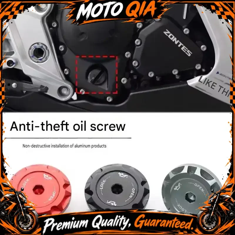 【High Quality​】ZONTES 703RR/R 703F 703T Anti-Pry Anti-Theft Engine Oil Screw Oil Tank Bolt Modification Parts