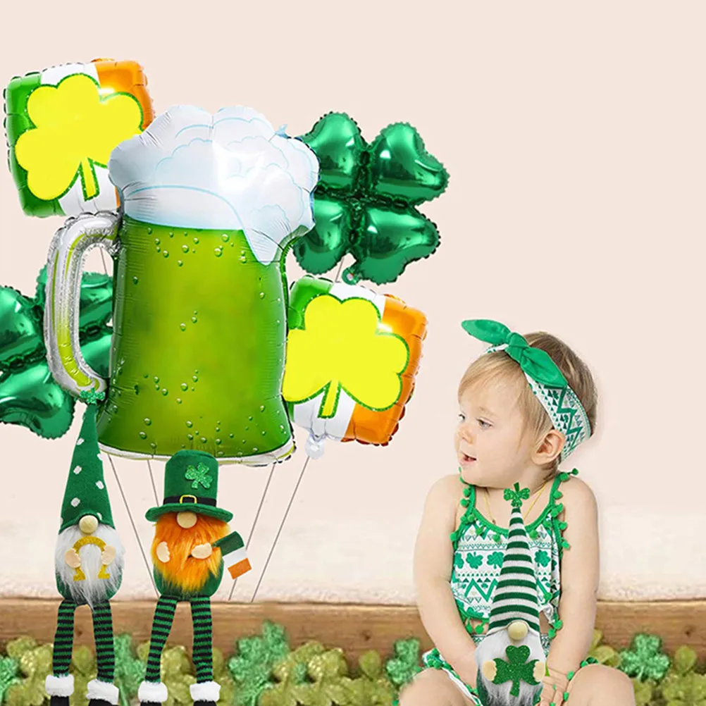 

2 шт. Декоративные гномы ко Дню Святого Патрика, изящные миниатюрные фигурки, реквизит для фотосессий, украшение для вечеринок и праздников, гномы ко Дню Святого Патрика