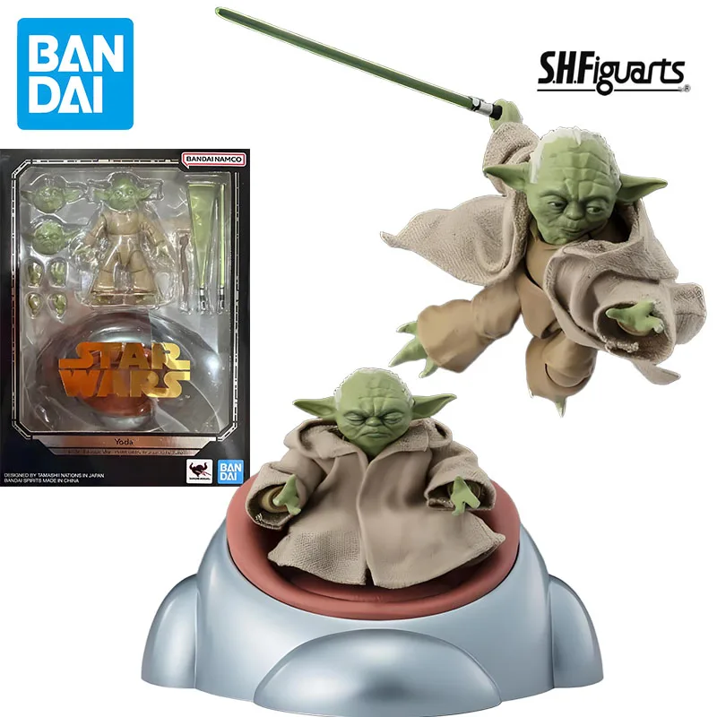 BANDAI Oryginalny ZESTAW MODELARSKI GUNDAM SHF Obi-Wan Kenobi Yoda Figurka Akcji Anime Model do Składania Zabawki Modelarskie Prezenty dla Chłopców Kolekcjonerskie