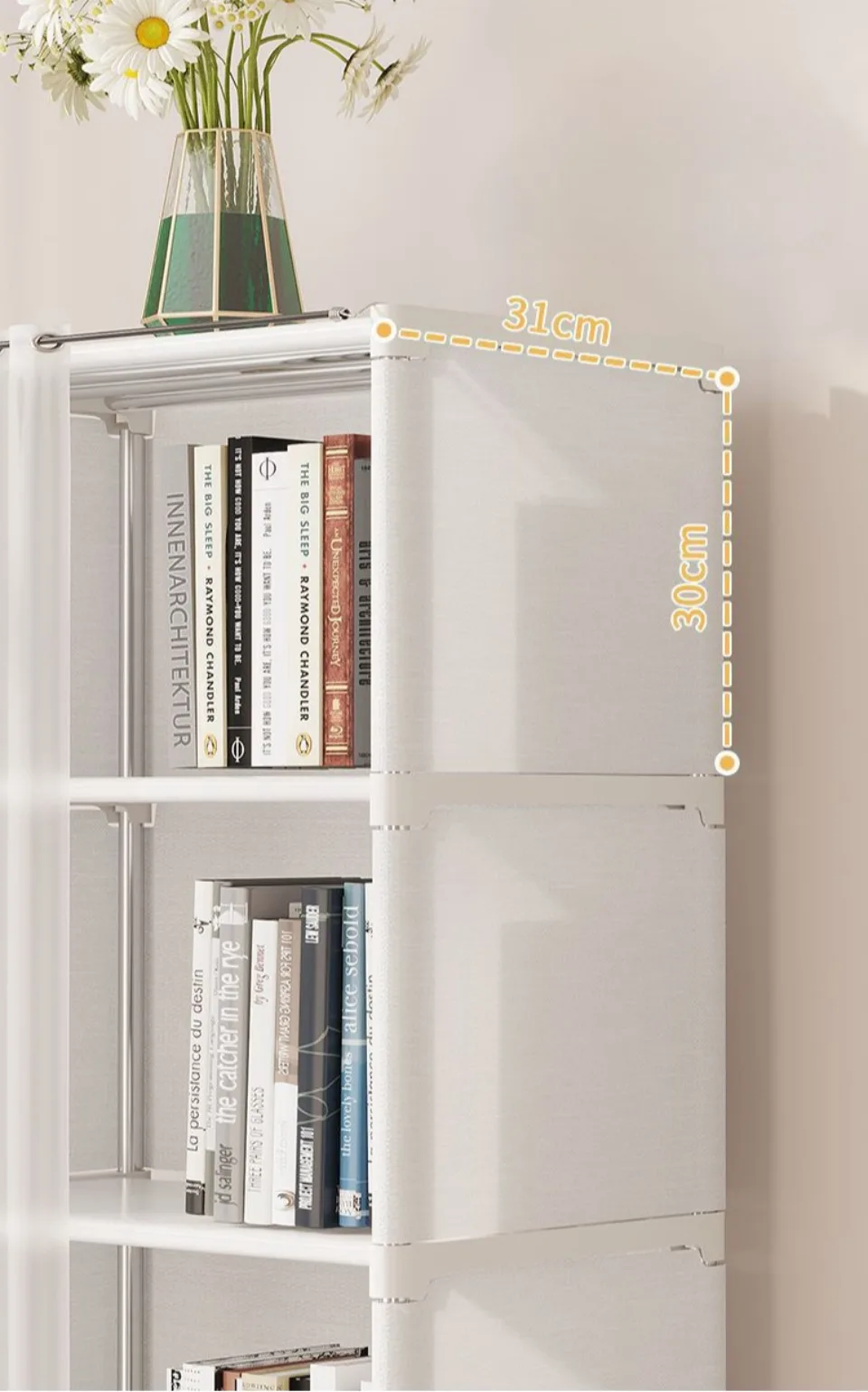 Simple Wardrobe Simple Cloth Wardrobe High-capacity Multipurpose Storage Rack Strong Load-bearing Capacity Dustproof Bookshelf