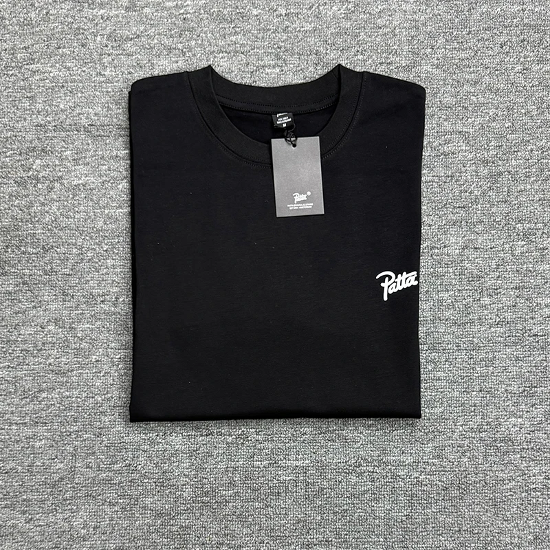 26SS Men Women Loose Patta T-Shirt Short Sleeve Loose Casual Best Quality Cotton Print Top Tee Real Photo