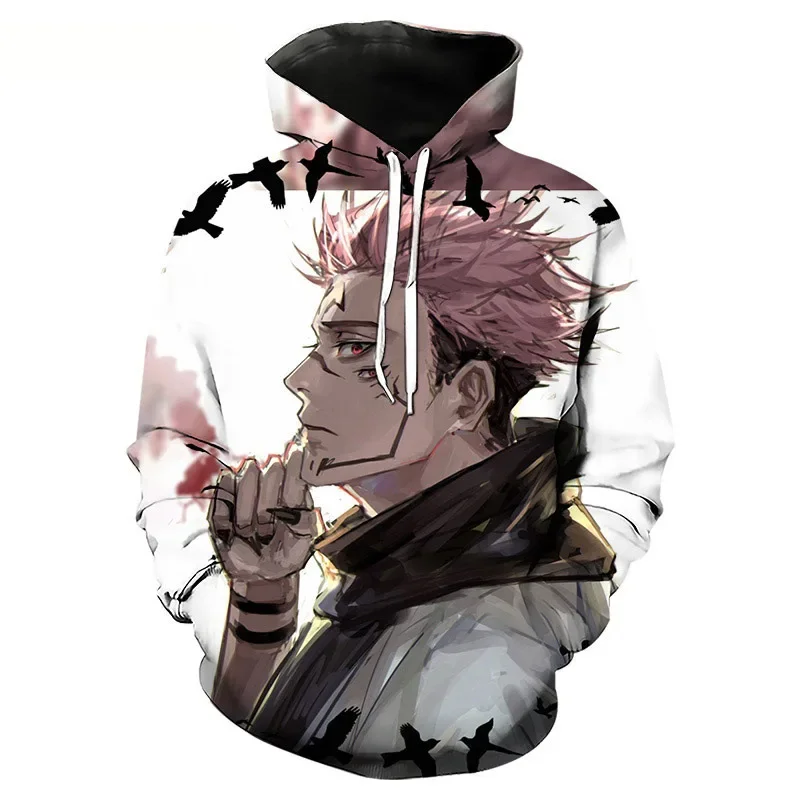 Przystojny Kawaii Anime Character Print Hooded Cosplay 3D Anime Print Casual Hoodie Oversized kids Streetwear Odzież męska