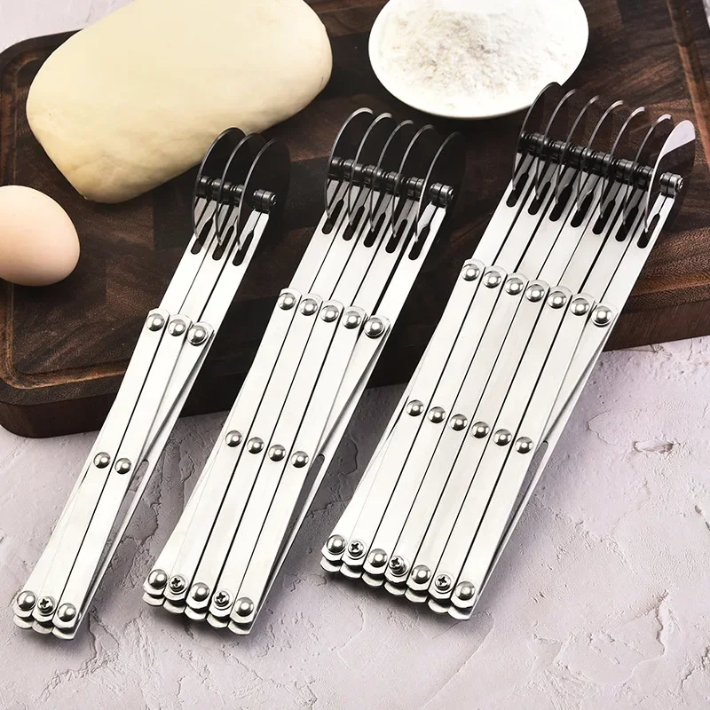 Multi-function Pizza Knife Creative Retractable Multi-wheel Churro Roller Knife Cutter Single-head Stainless Steel Cutting Knife