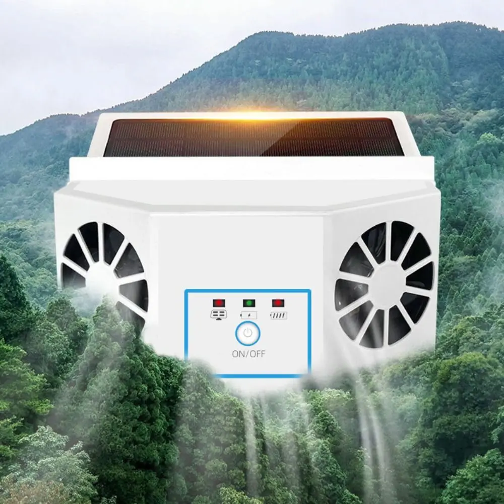 Solar Charging Auto Cooling Fan Assisted cooling ventilation Car Air Cooler 3 Head/2 Head Electric Car Exhaust Fan Backseat