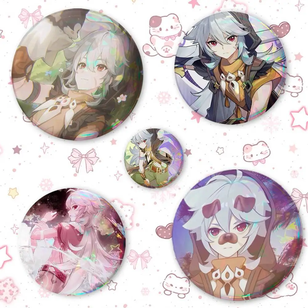Razor Ge-nshn I-mpact Fashion Button Badge Pin Set Cool Anime Game Cartoon Music Design Brooch For Backpack Clothes