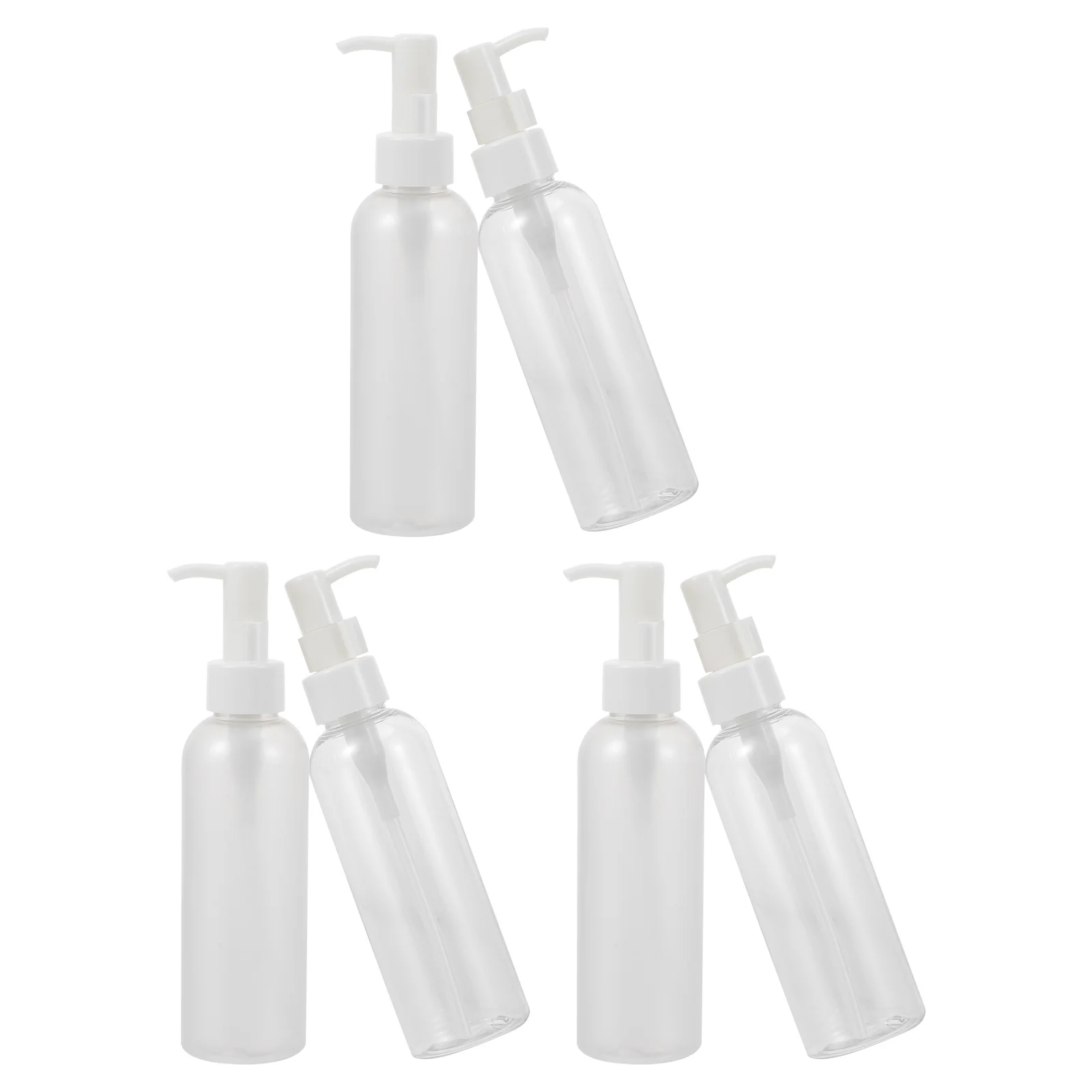 

6Pcs Frosted Makeup Remover Oil Bottles Portable Handbag Size Durable Plastic Dispenser Bottles for Essential Oils Lotion