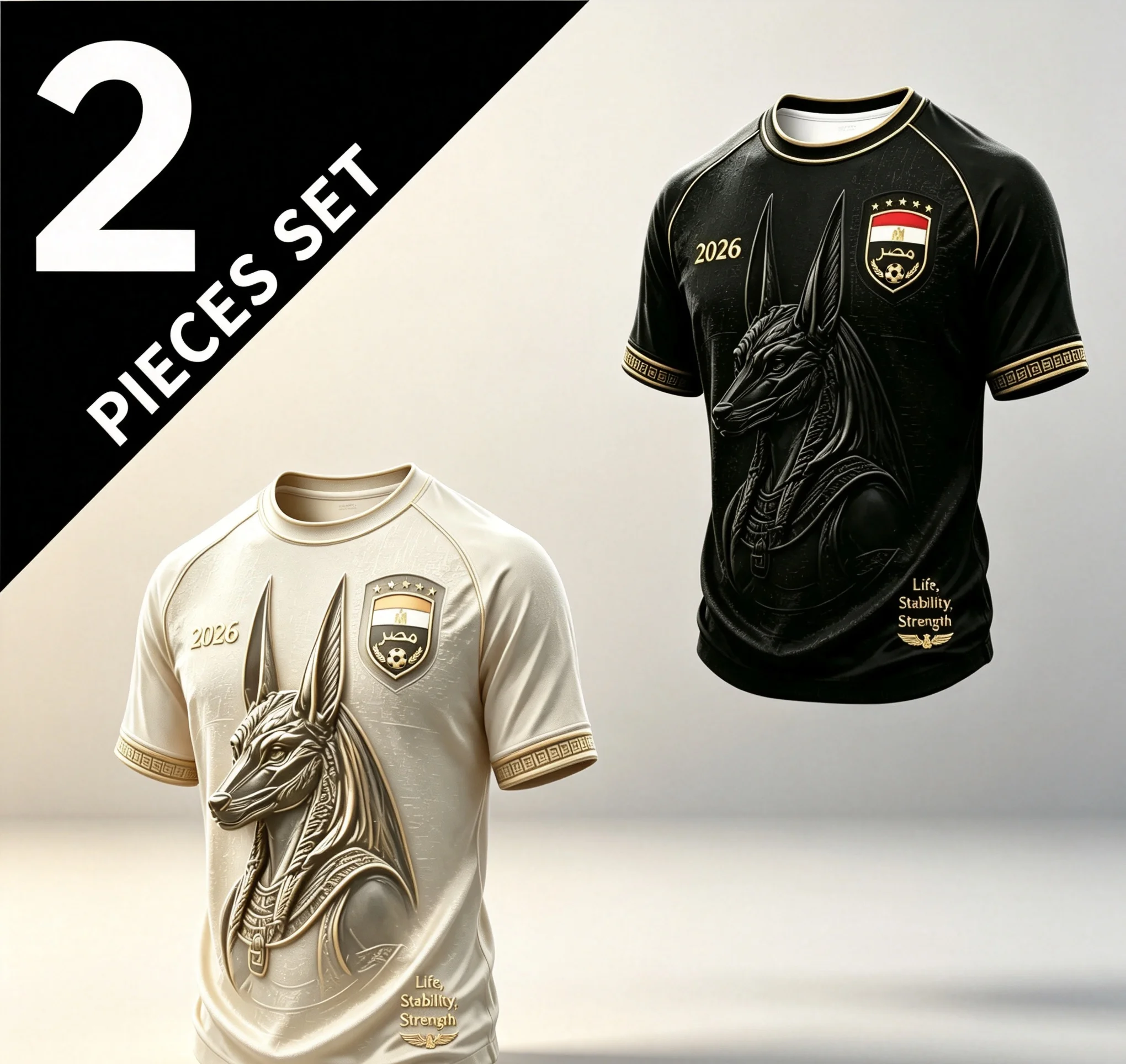 Men Fashion Short Sleeve Football Shirt Full Ancient Egyptian Relief Jacquard Quick Dry Breathable Fan Sport Jersey
