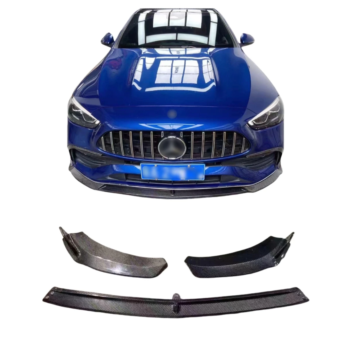

Carbon Fiber Front Lip MS Style For Mercedes C Class W206 Front Bumper Splitter Side Skirts Diffuser Spoiler