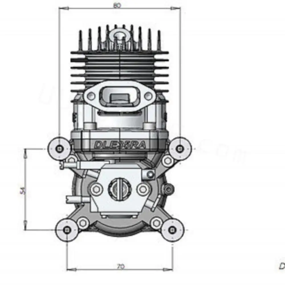 Nuovo motore a benzina DLE DLE35RA scarico posteriore 35CC per modello ad ala fissa aereo RC