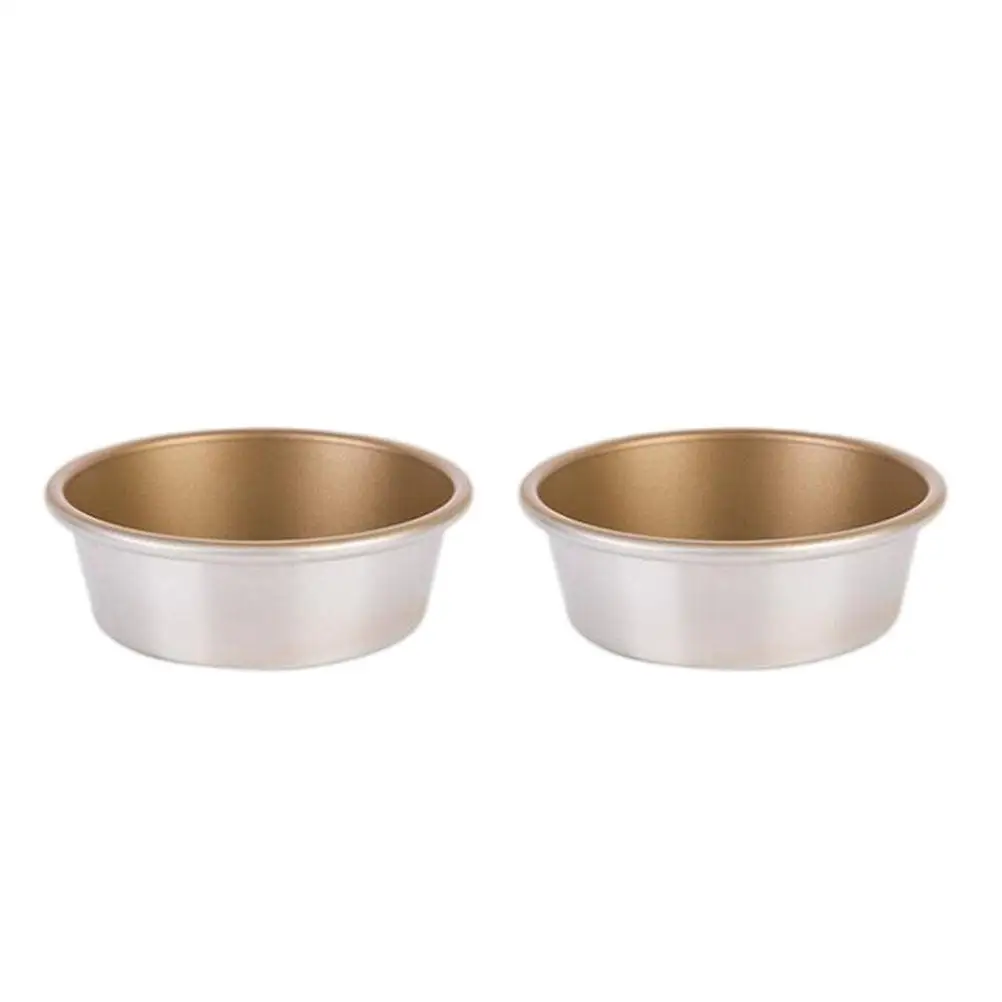 

2 Pcs Pudding Burger Mold Cake Mould Making Cheese Cupcake Pan Baking Non-stick